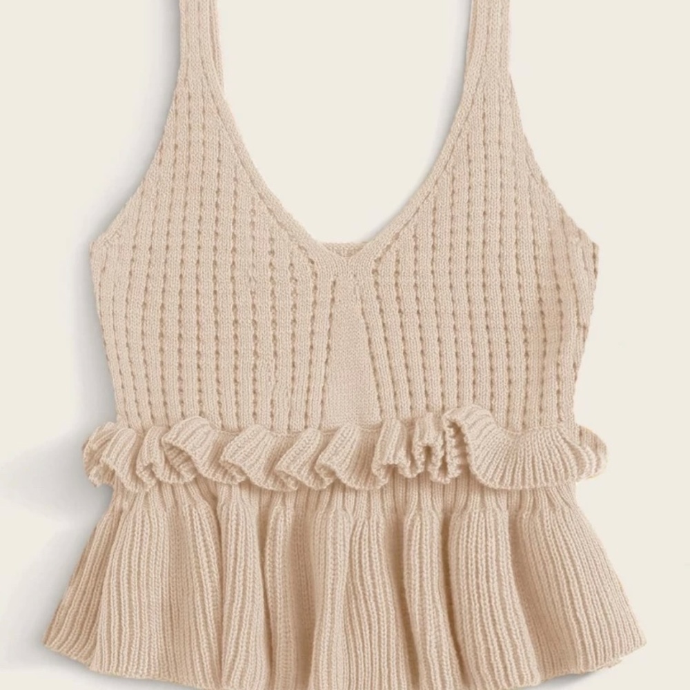 Ruffled Knit Top